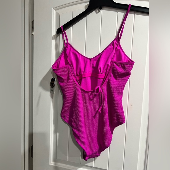 New NWT women’s pink one piece swim suit bathing suit XL NOBO 15-17 - Picture 2 of 10